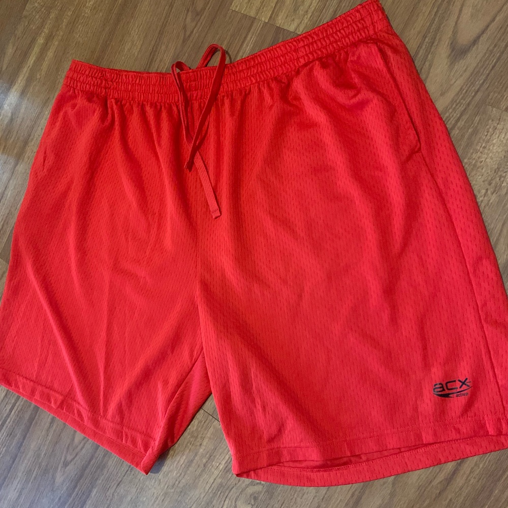 ACX ACTIVE men’s bright red basketball shorts